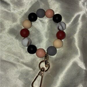 Multicolor Beaded Keychain Bracelet